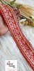 Deep Red Embroidered Trim