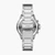Silver Round Solar-Powered Chronograph Stainless Steel Watch