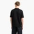 Regular Fit Cotton Crewneck Asv T-Shirt With Flocked Eagle Logo
