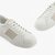 Round Toe Leather Sneakers With Contrast Logo Detail