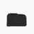 Zip Up Leather Card Holder With Embossed Pattern Metal Eagle Logo