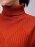 Women Relaxed Fit Drop Shoulder High Neck Argyle Sweater