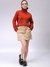 Women Relaxed Fit Drop Shoulder High Neck Argyle Sweater
