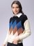 Women Off White Relaxed Fit Argyle Print Sweater