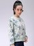 Women Green Relaxed Fit Floral Crewneck Sweatshirt