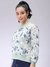 Women Green Relaxed Fit Floral Crewneck Sweatshirt