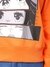 Women Orange Relaxed Fit Typographic Regular Sweatshirt