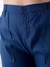 Women Blue Flare Solid Elasticated Cargo Trouser