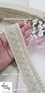 Beige Pearl & Sequence Fabric Lace