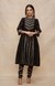 Black Gota Pleated Kurta