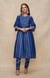 Royal Blue Gota Pleated Kurta