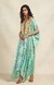 Turquoise Sequins Kaftan