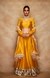 Mustard Chanderi Silk Gota Ghaghara