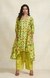Green Printed Chanderi Pant