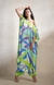 Green & Grey Abstract Kaftan