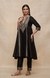 Black Gathered Kurta