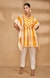 Orange Two Tone Short Kaftan