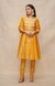 Mustard Gathered Gota Tunic