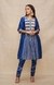 Royal Blue Gathered Gota Tunic