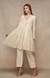 Off White Open Gota Kurta Dress