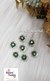 Green Glam Bead Sequin Buttons