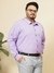 Men Purple Plus Size Solid Formal Shirt