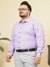 Men Purple Plus Size Solid Formal Shirt