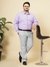 Men Purple Plus Size Solid Formal Shirt