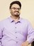 Men Purple Plus Size Solid Formal Shirt