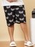 Men Black Plus Size Floral Lounge Boxers
