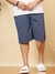 Men Navy Blue Plus Size Geometric Printed Lounge Boxers