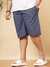 Men Navy Blue Plus Size Geometric Printed Lounge Boxers