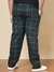 Men Blue Plus Size Checkered Lounge Pants