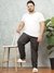 Men Black Plus Size Geometric Print Lounge Pants