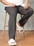 Men Black Plus Size Geometric Print Lounge Pants