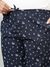 Men Navy Blue Plus Size Nautical Print Lounge Pants