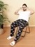 Men Black Plus Size Floral Lounge Pants