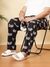 Men Black Plus Size Floral Lounge Pants