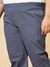 Men Navy Blue Plus Size Geometric Print Lounge Pants