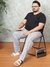Men Navy Blue Plus Size Tropical Print Lounge Pants