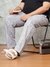 Men Navy Blue Plus Size Tropical Print Lounge Pants