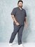 Black Plus Size Polka Dot Lounge Shirt and Pants Co-ords Set