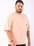 Men Plus Size Graphic Back Print Round Neck Cotton Tshirt