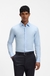 Slim-fit shirt in easy-iron stretch-cotton poplin