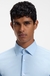 Slim-fit shirt in easy-iron stretch-cotton poplin