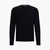 V-Neck Sweater In Pure Cotton With Embroidered Logo