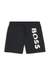 Quick-drying swim shorts with printed logo