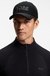 Knitted-piqué six-panel cap with embroidered logo