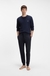Cotton-blend tracksuit bottoms with waffle structure