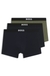 Three-pack of stretch-cotton trunks with logo waistbands